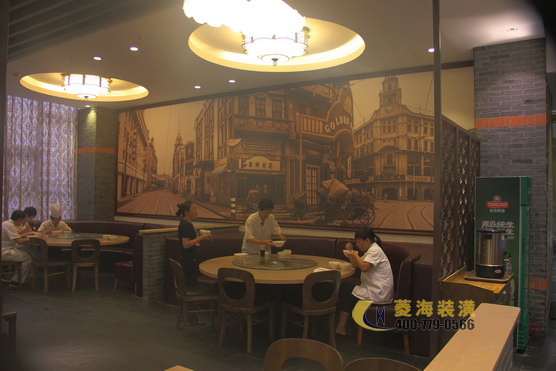 餐廳圓形卡座設(shè)計(jì)裝修