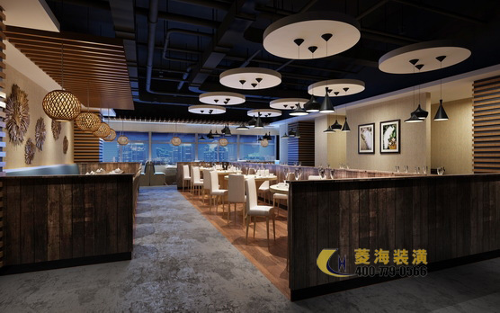 東北菜餐廳吊頂設(shè)計裝修
