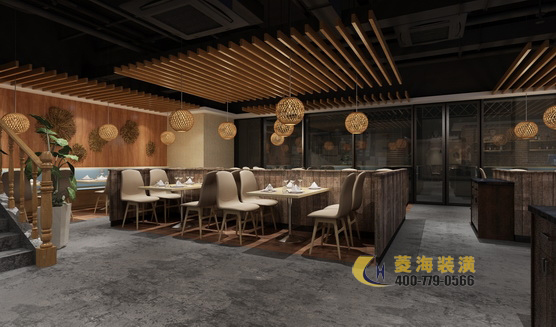 東北菜餐廳卡座設(shè)計裝修