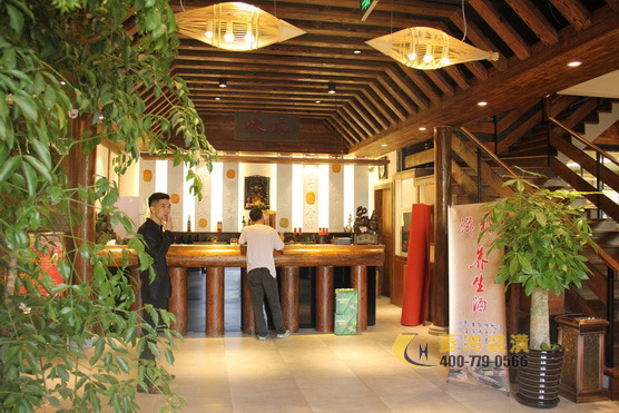 農(nóng)家菜餐廳吧臺設計裝修