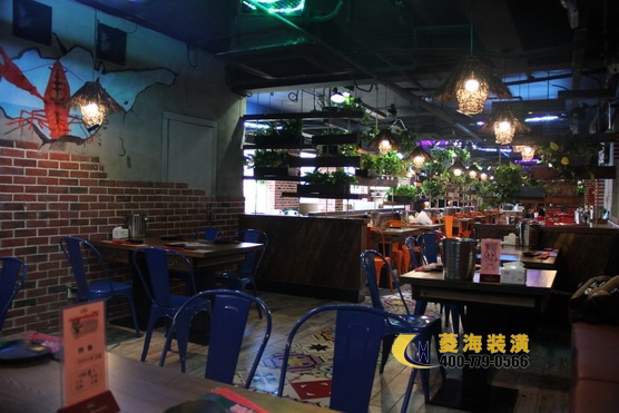 小龍蝦店設計裝修效果圖。