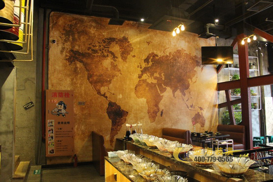 火鍋店墻面裝飾效果圖