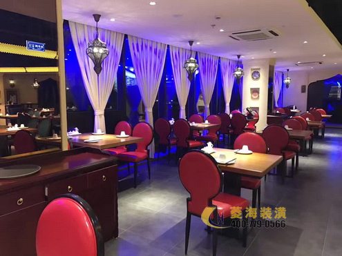 西北菜餐廳大堂設計裝修